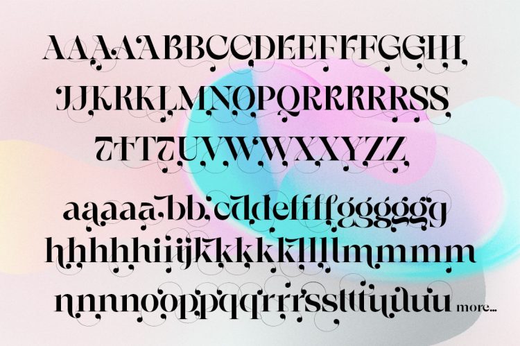 elegant serif font