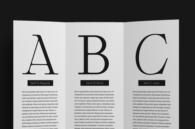 geometric elegant serif typeface