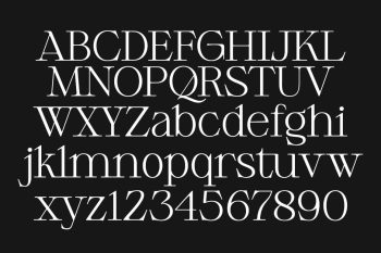 geometric elegant serif typeface