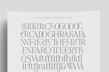 geometric elegant serif typeface