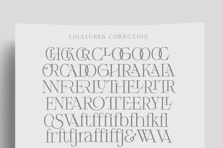 geometric elegant serif typeface