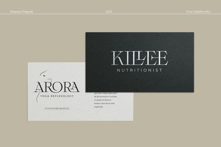 geometric elegant serif typeface